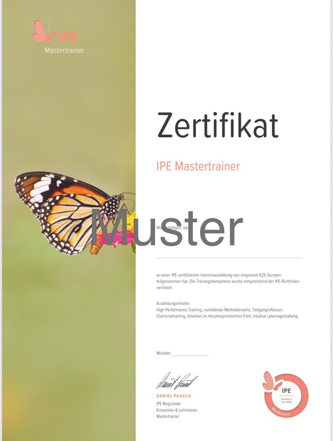 IPE Master-Ausbildung — Eindruck aus der Ausbildung